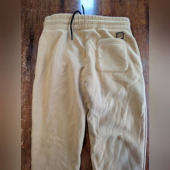 WT02 Sweatpants Flare Leg Beige Women's Medium Tall Used Elastic Tie Waist Pants - Picture 9 of 10